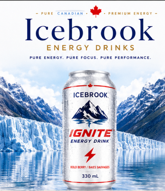 Icebrook Energy cans — pure Canadian energy drinks