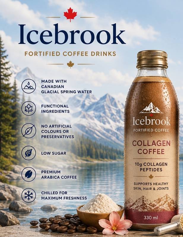 Icebrook functional coffee — premium Arabica crafted for modern living